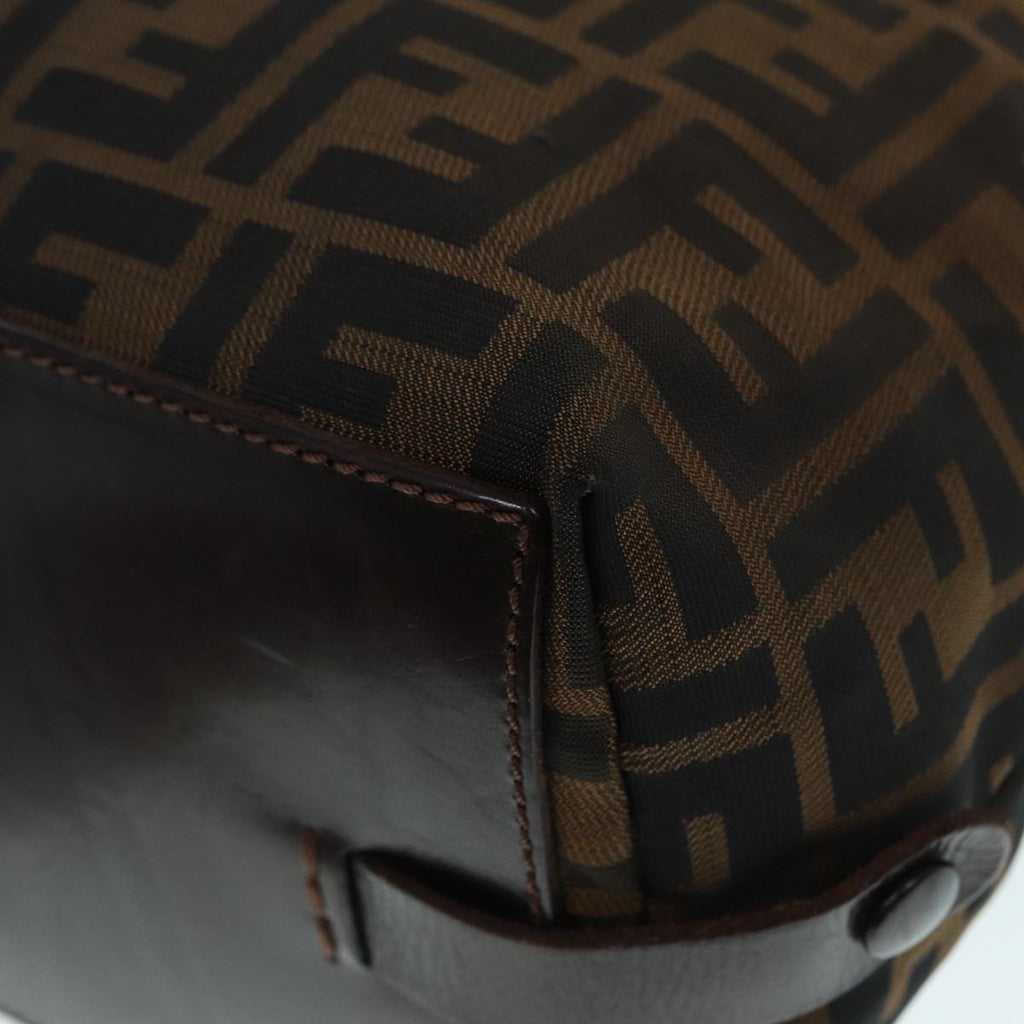 FENDI Zucca Canvas Hand Bag Brown Black ep5621