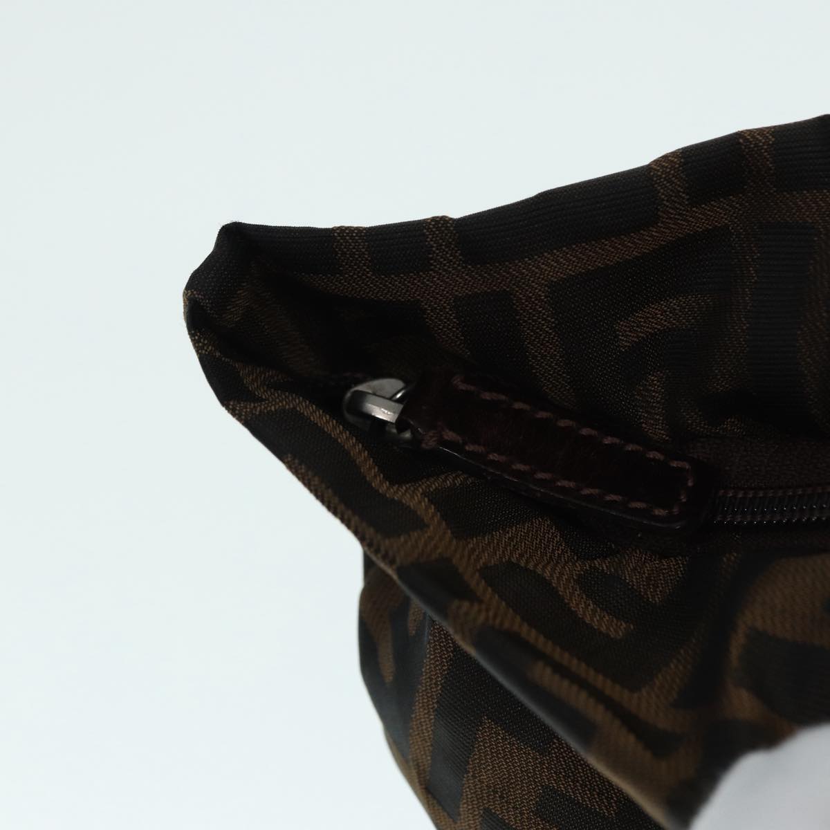 FENDI Zucca Canvas Hand Bag Brown Black ep5621