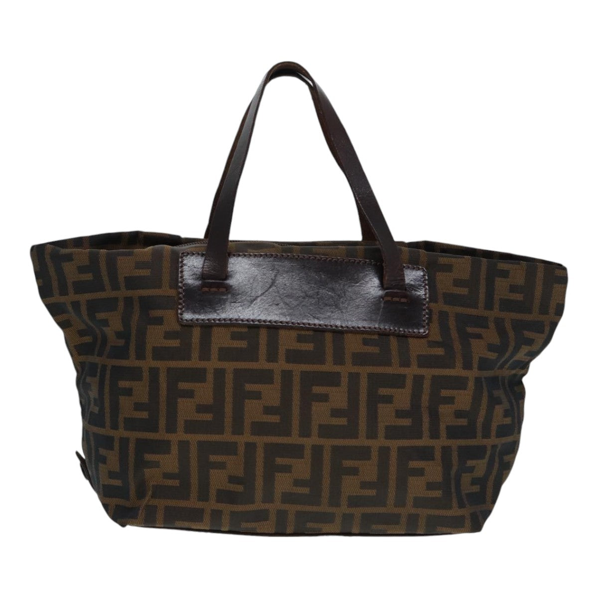 FENDI Zucca Canvas Hand Bag Brown Black ep5621