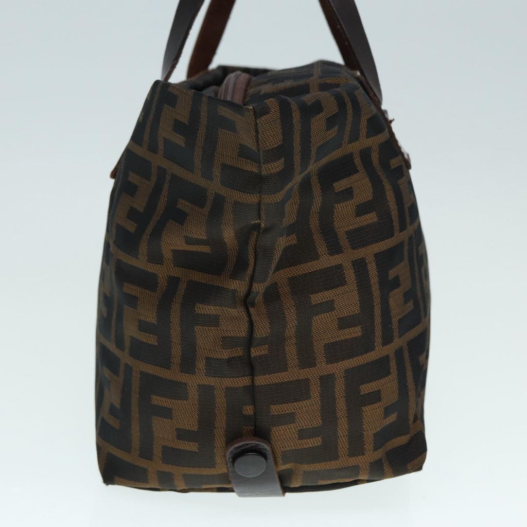 FENDI Zucca Canvas Hand Bag Brown Black ep5621