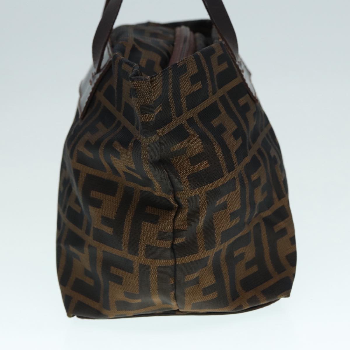FENDI Zucca Canvas Hand Bag Brown Black ep5621