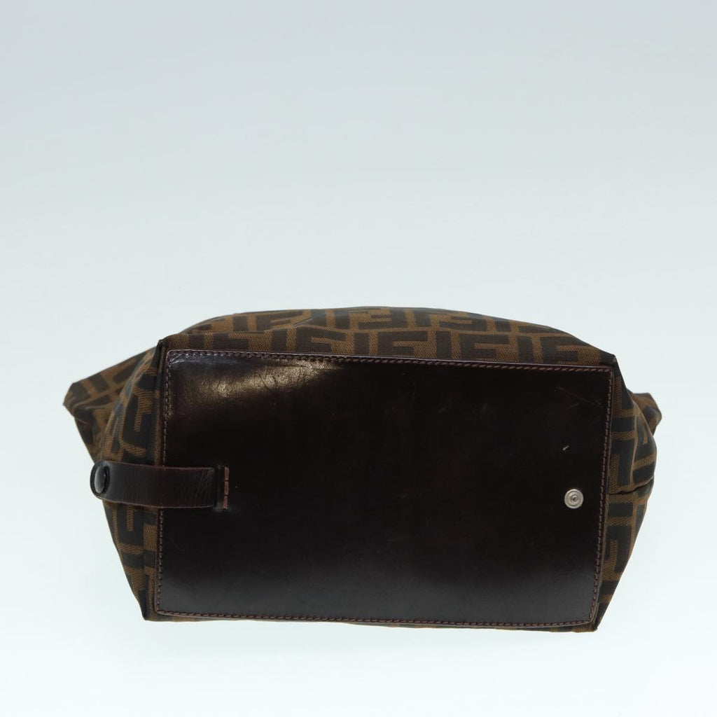 FENDI Zucca Canvas Hand Bag Brown Black ep5621