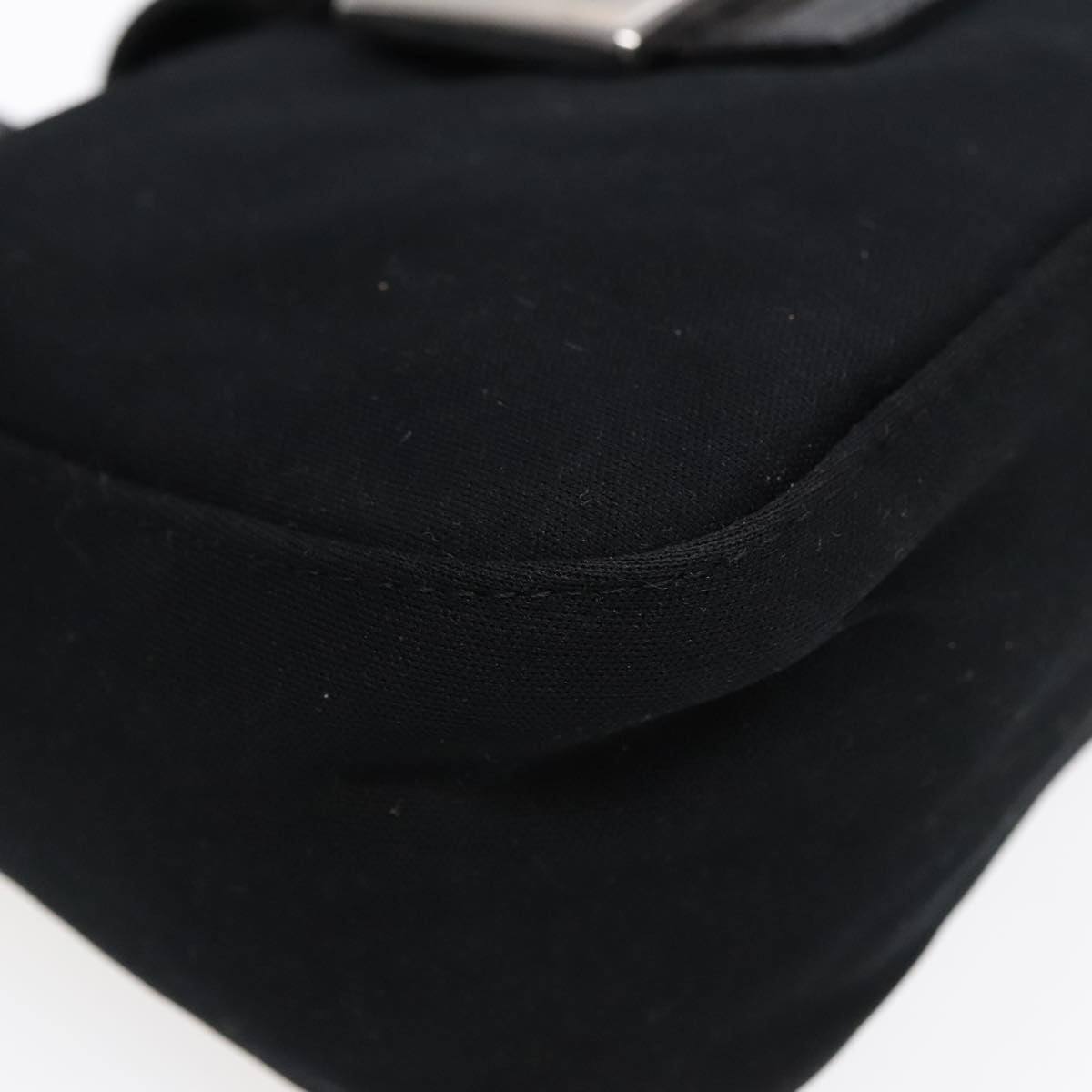 FENDI Shoulder Bag Nylon Black Silver ep5624