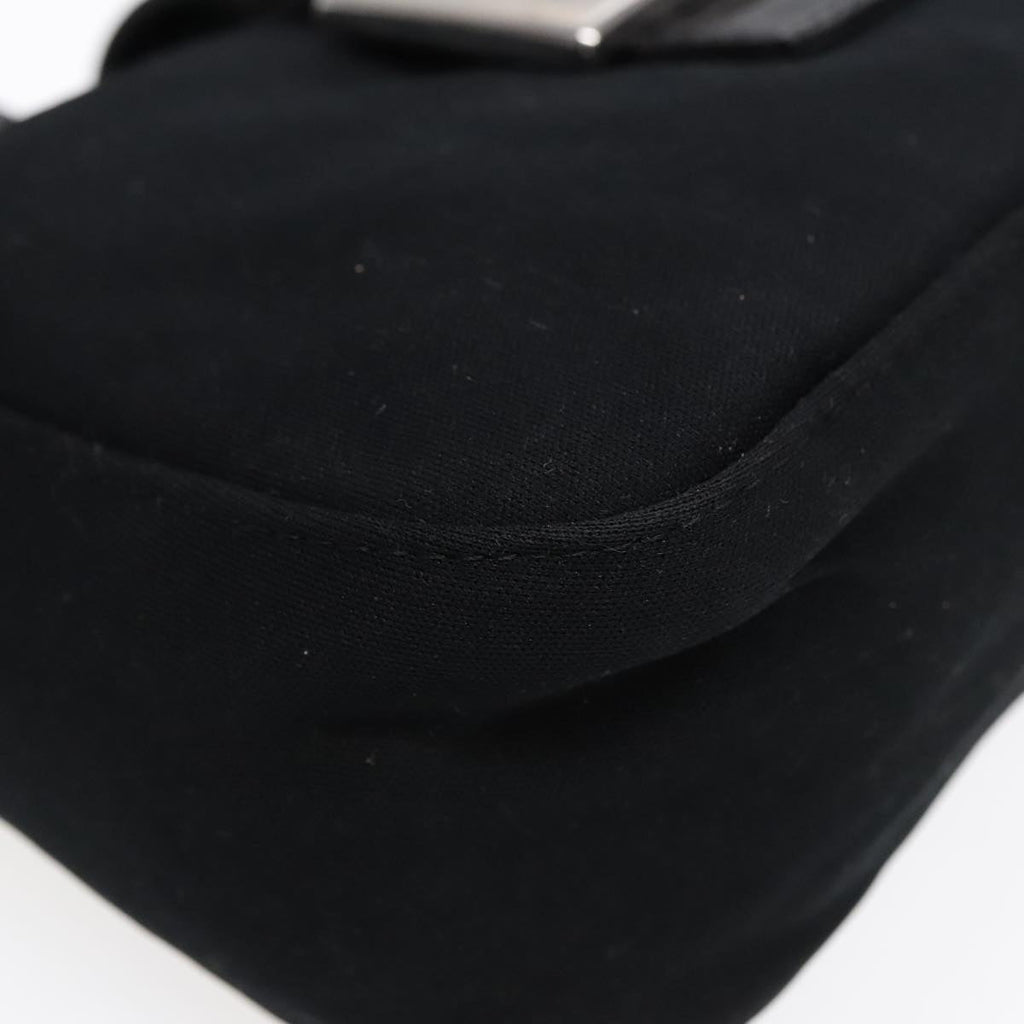 FENDI Shoulder Bag Nylon Black Silver ep5624