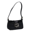 FENDI Shoulder Bag Nylon Black Silver ep5624