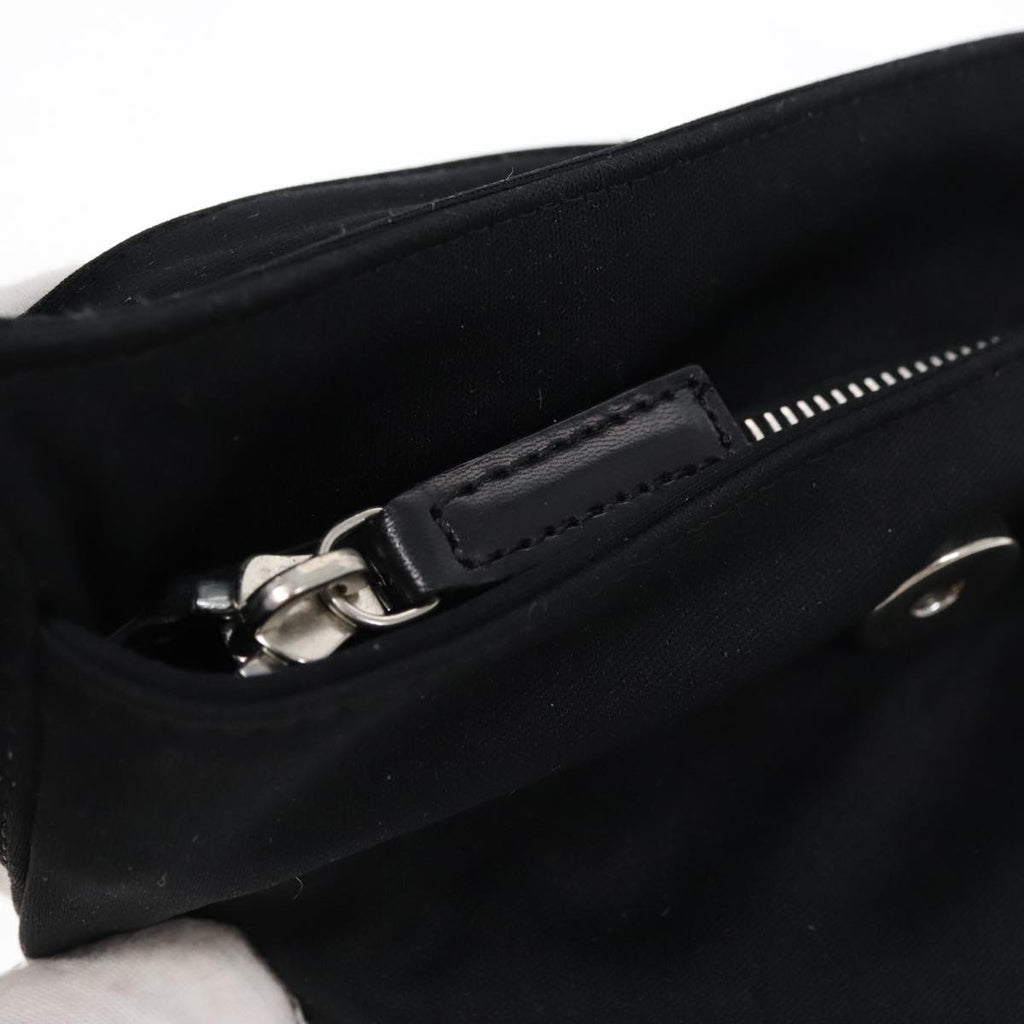 FENDI Shoulder Bag Nylon Black Silver ep5624