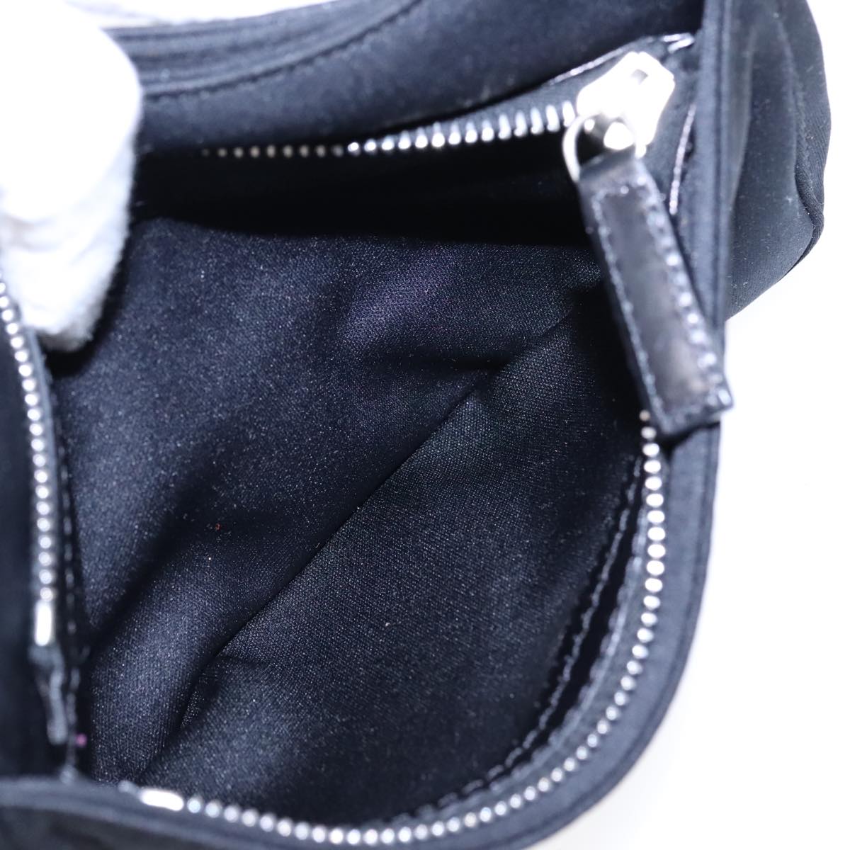 FENDI Shoulder Bag Nylon Black Silver ep5624