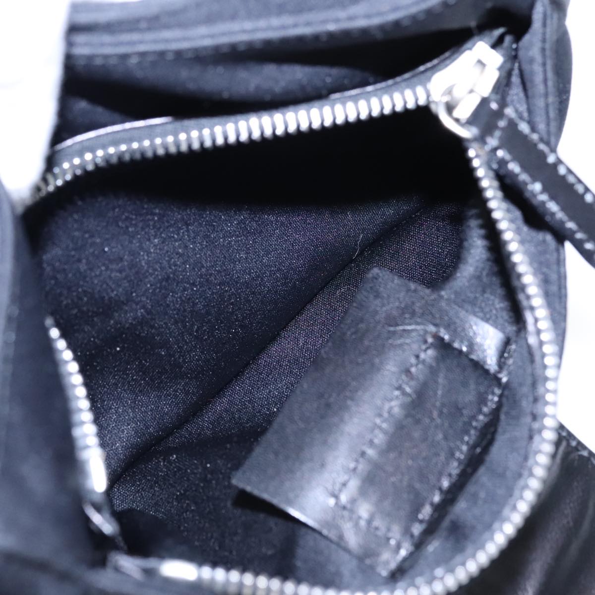 FENDI Shoulder Bag Nylon Black Silver ep5624