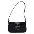 FENDI Shoulder Bag Nylon Black Silver ep5624