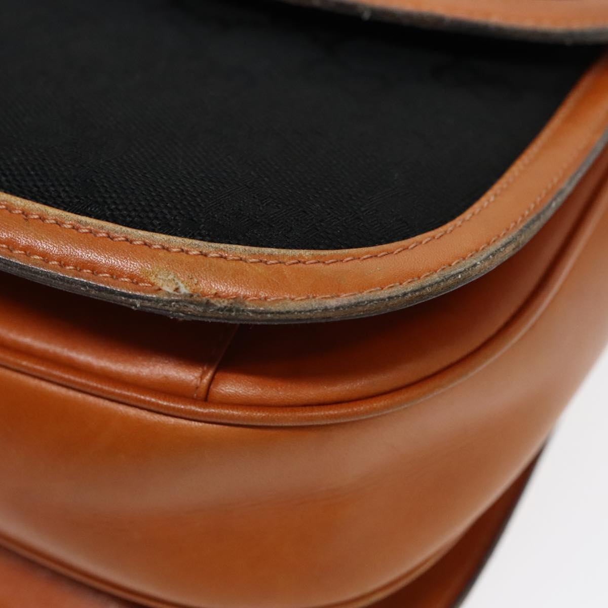 GUCCI GG Canvas Shoulder Bag Black Brown gold ep5626