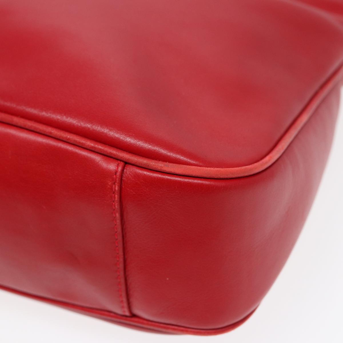 GUCCI Bamboo Hand Bag Leather 2way Red Gold 001 2404 16380 ep5631