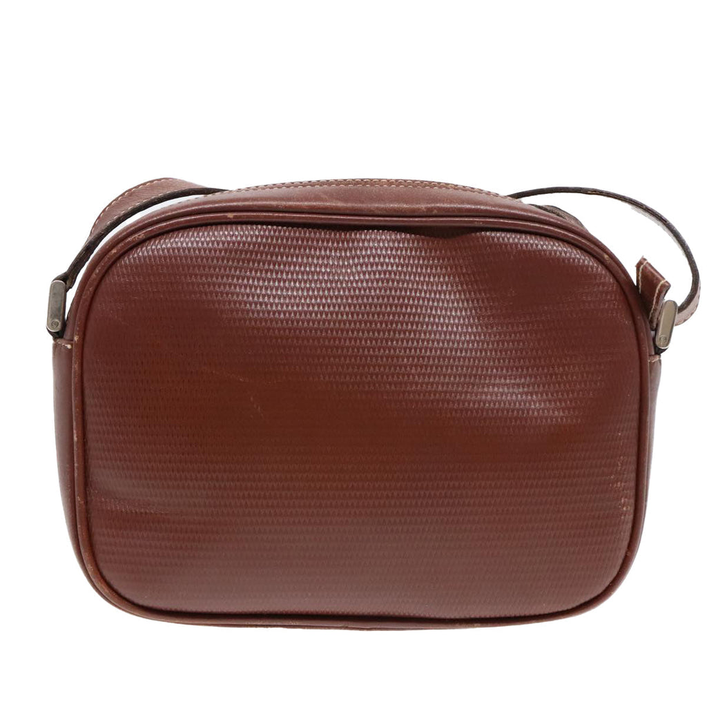 GUCCI Shoulder Bag Leather Brown Silver ep5634