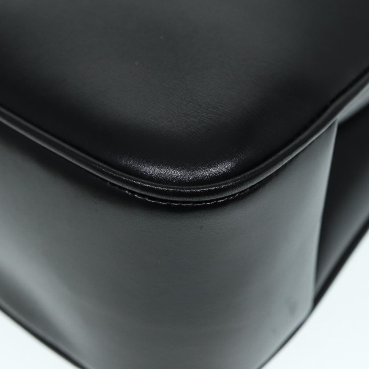 GUCCI Hand Bag Leather Gold Black ep5637