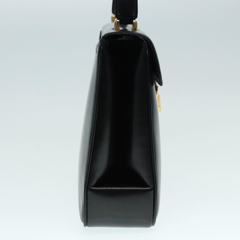 GUCCI Hand Bag Leather Gold Black ep5637