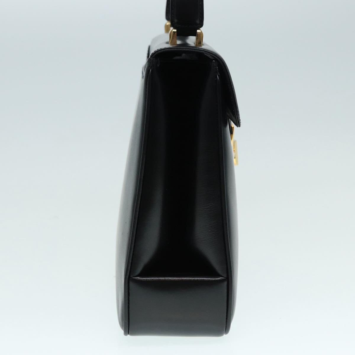 GUCCI Hand Bag Leather Gold Black ep5637