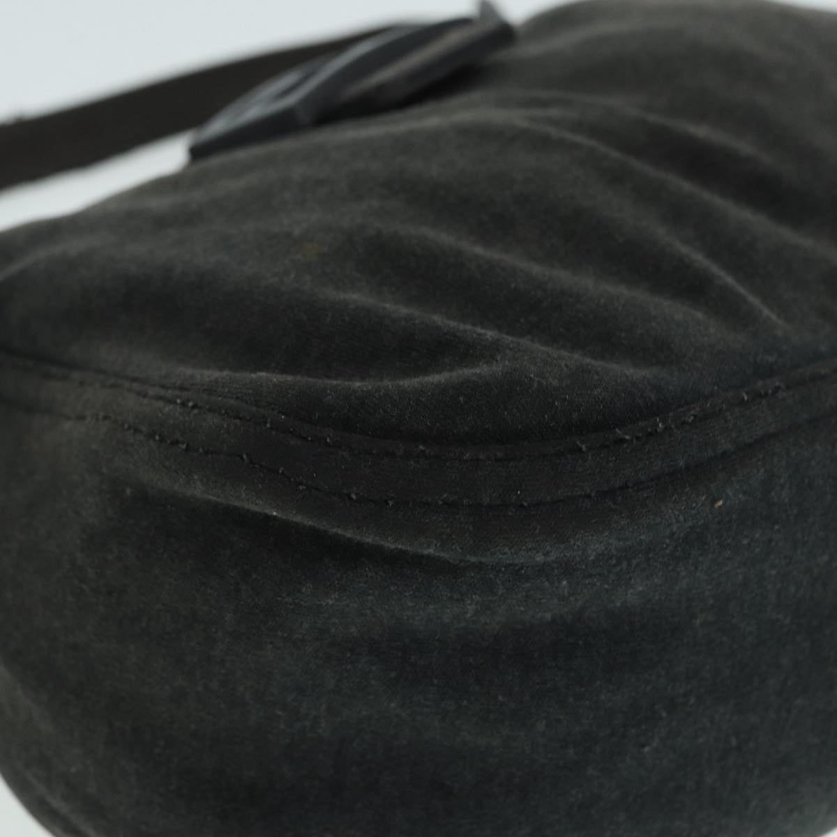 FENDI Mamma Baguette Shoulder Bag Cotton Gray Silver ep5641
