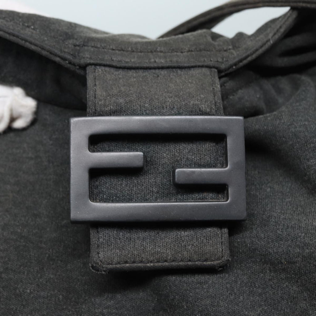 FENDI Mamma Baguette Shoulder Bag Cotton Gray Silver ep5641