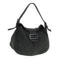 FENDI Mamma Baguette Shoulder Bag Cotton Gray Silver ep5641