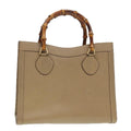 GUCCI Bamboo Hand Bag Leather Beige Gold 002 1186 0260 ep5646