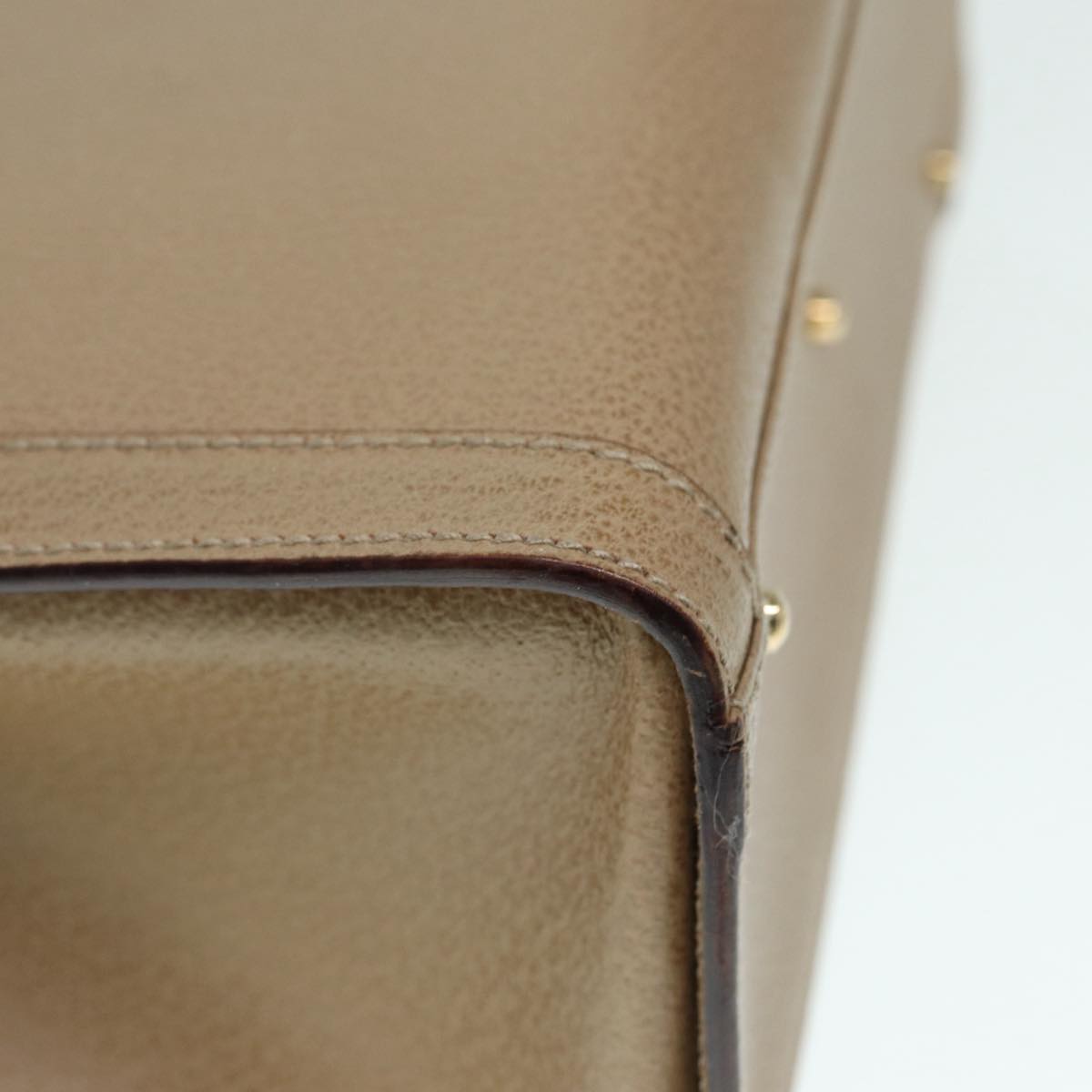 GUCCI Bamboo Hand Bag Leather Beige Gold 002 1186 0260 ep5646