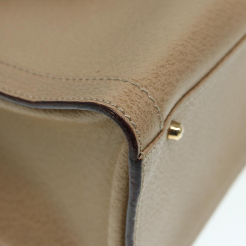 GUCCI Bamboo Hand Bag Leather Beige Gold 002 1186 0260 ep5646