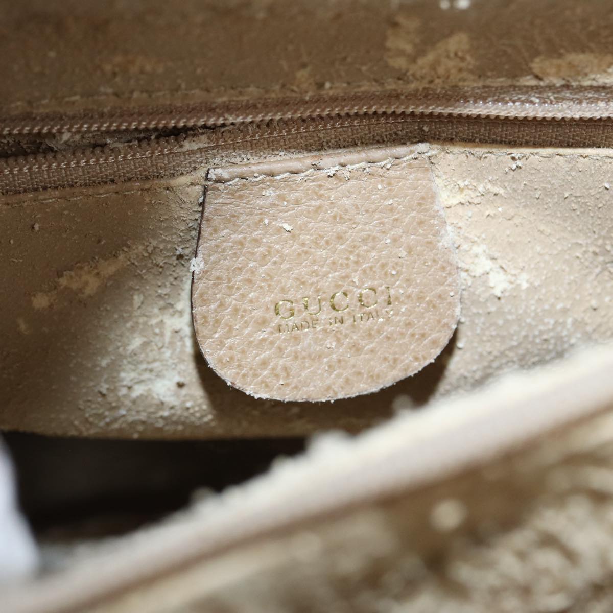 GUCCI Bamboo Hand Bag Leather Beige Gold 002 1186 0260 ep5646