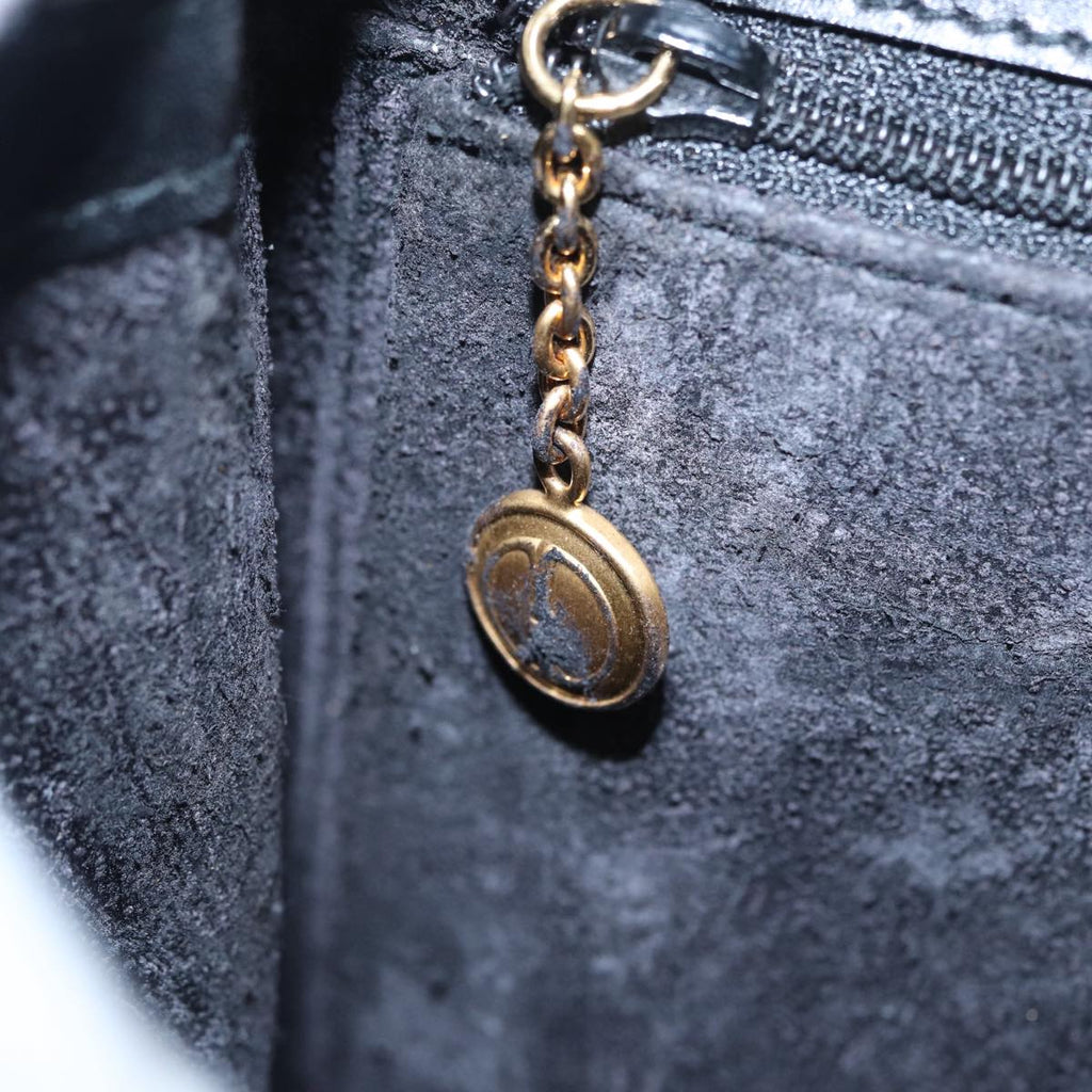 GUCCI Hand Bag Leather 2way Gold Black 000 406 0238 ep5648