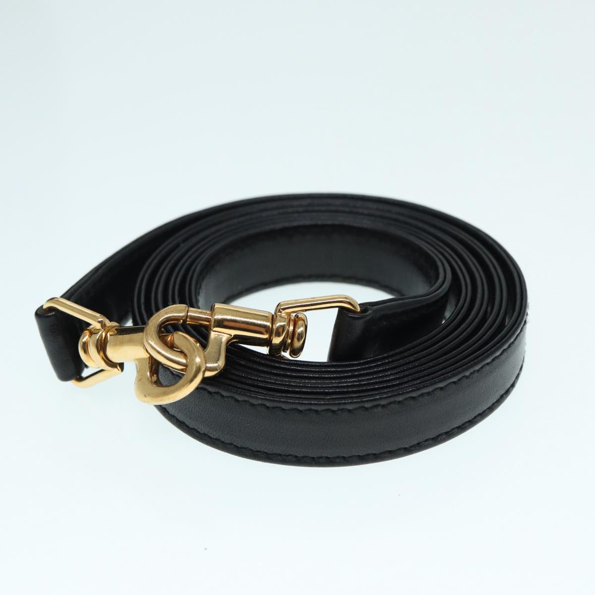 GUCCI Hand Bag Leather 2way Gold Black 000 406 0238 ep5648