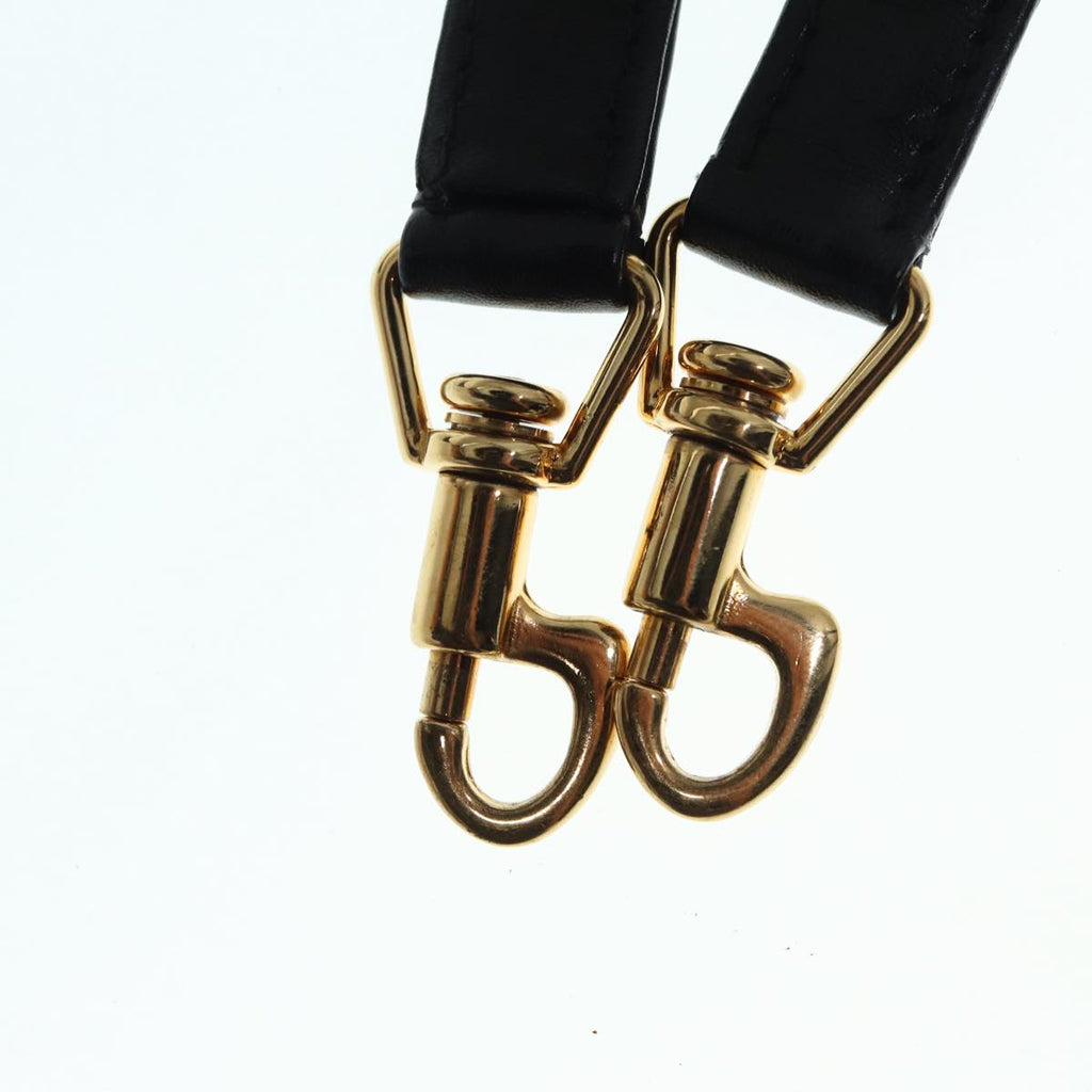 GUCCI Hand Bag Leather 2way Gold Black 000 406 0238 ep5648