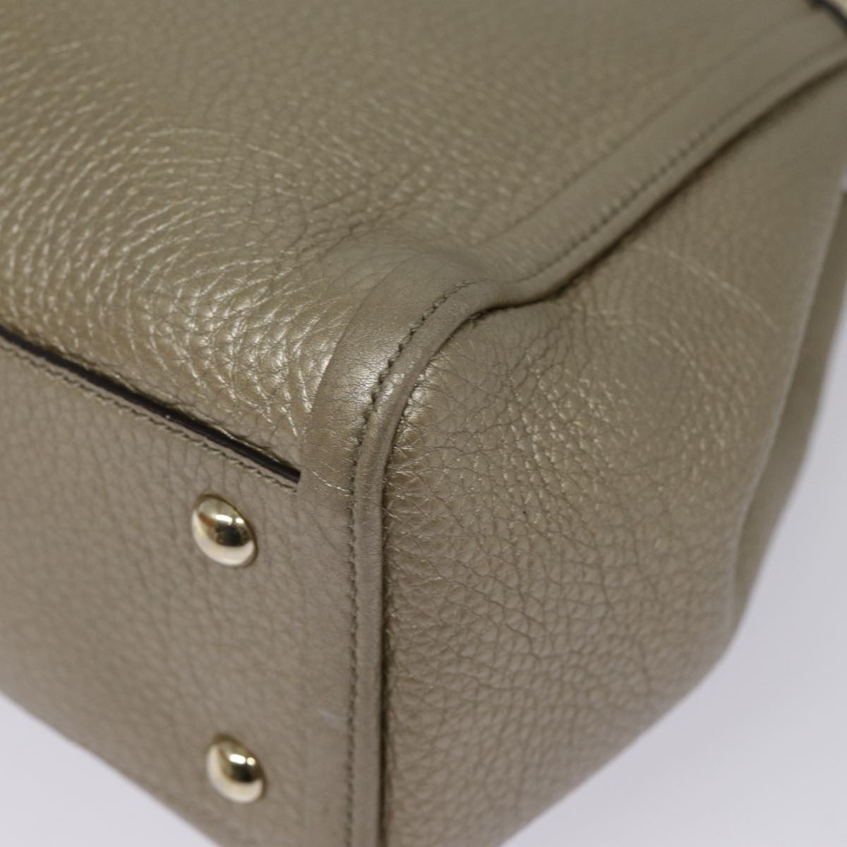 GUCCI Hand Bag Leather Gold Tone Gold 336751 ep5652