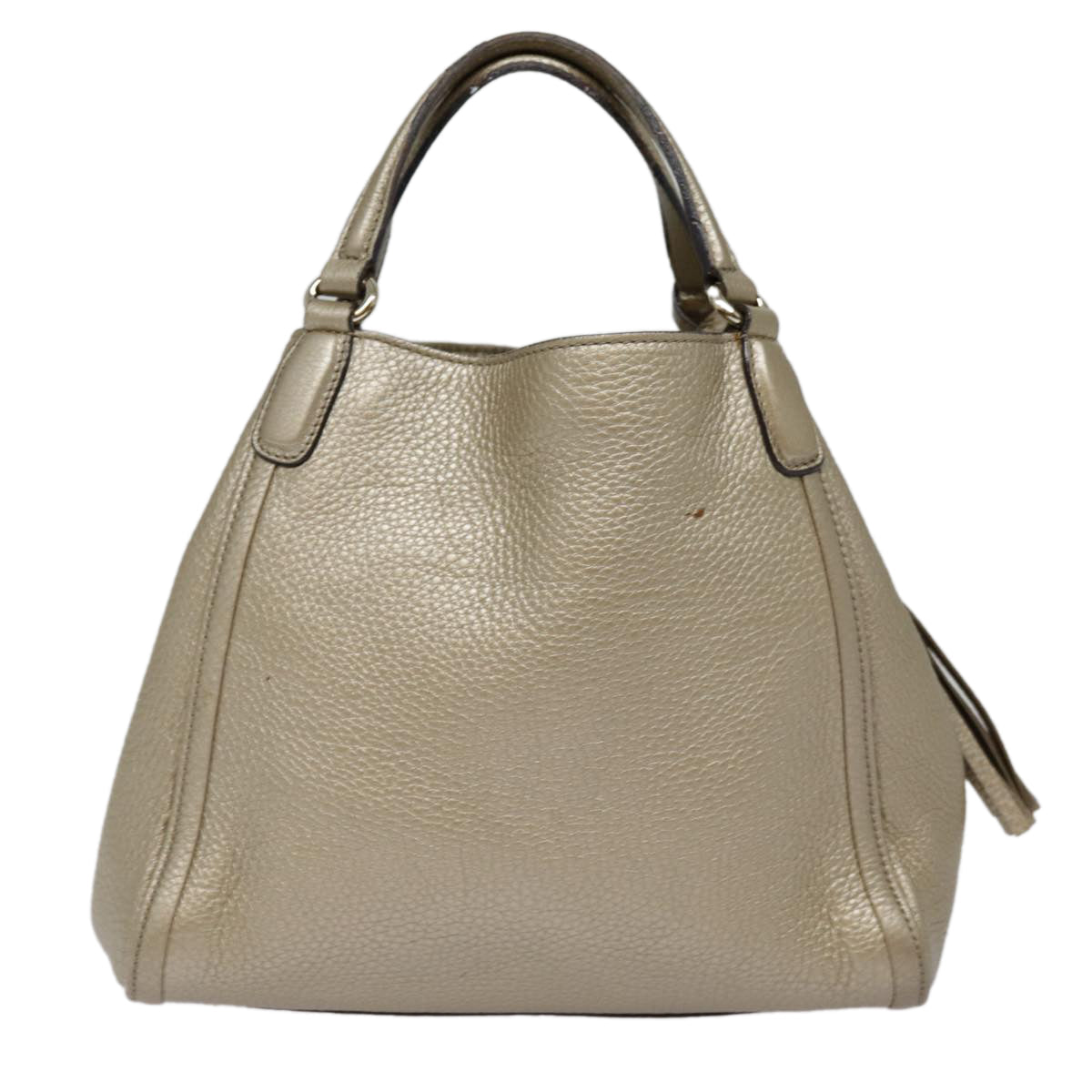 GUCCI Hand Bag Leather Gold Tone Gold 336751 ep5652