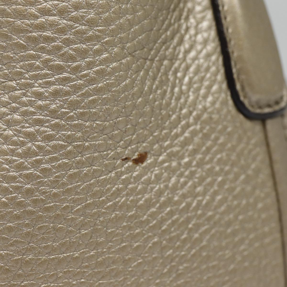GUCCI Hand Bag Leather Gold Tone Gold 336751 ep5652