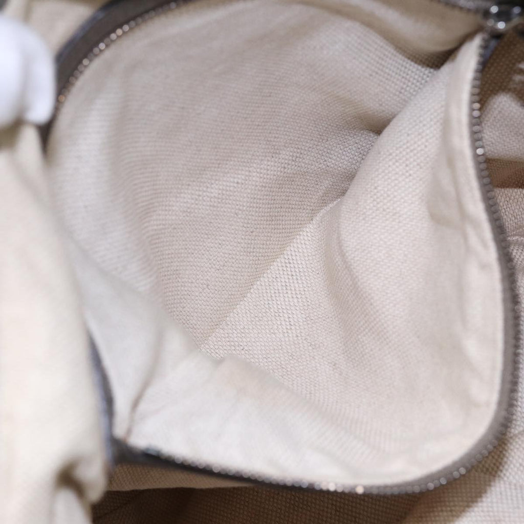 GUCCI Interlocking Shoulder Bag Leather Silver 295175 ep5653