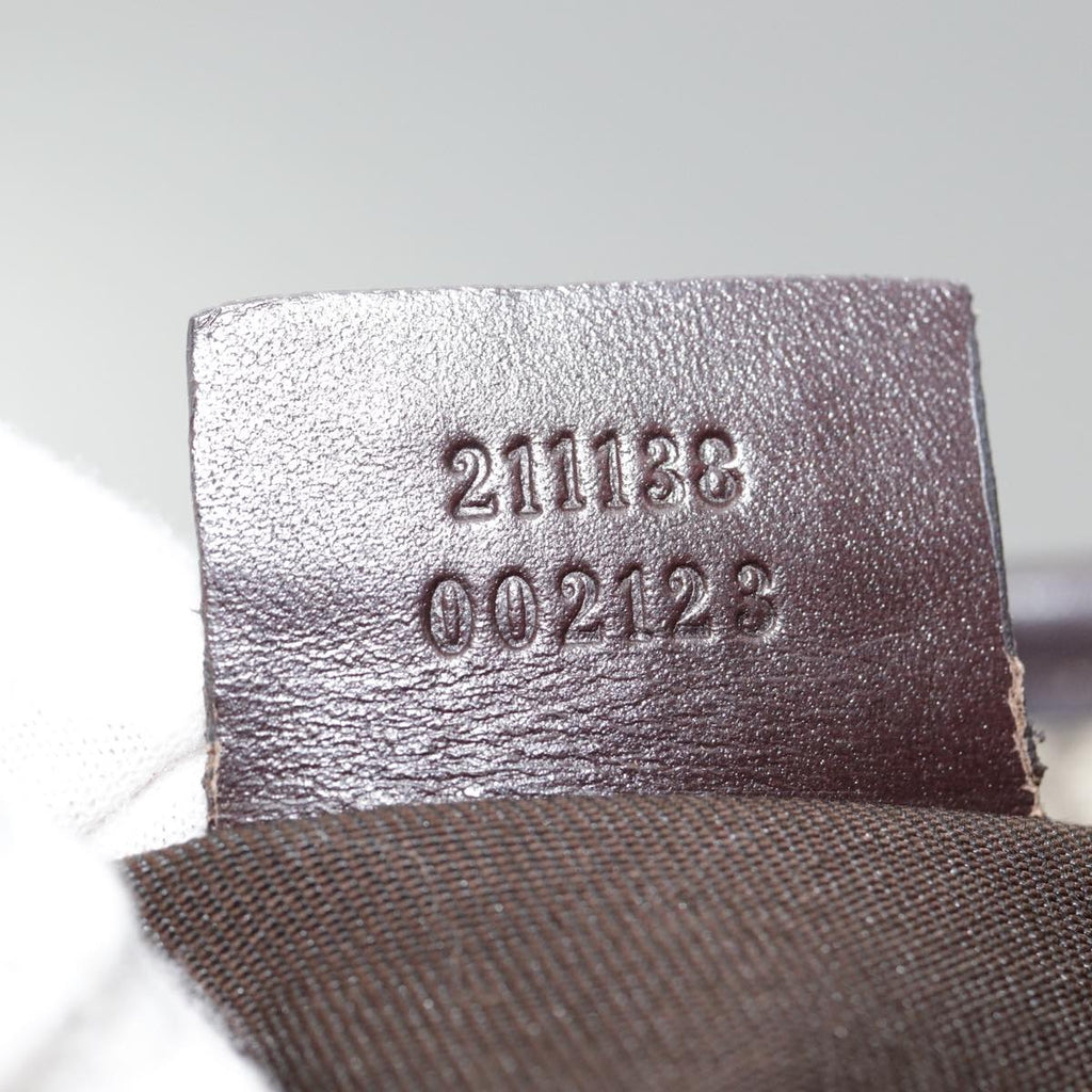 GUCCI GG Supreme Tote Bag PVC Leather Beige Silver 211138 ep5654