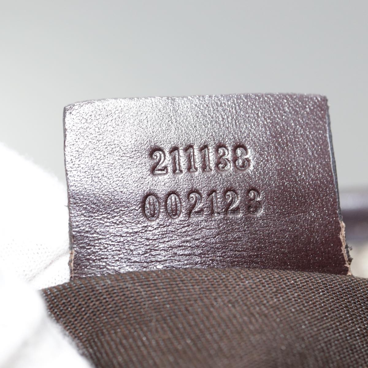 GUCCI GG Supreme Tote Bag PVC Leather Beige Silver 211138 ep5654