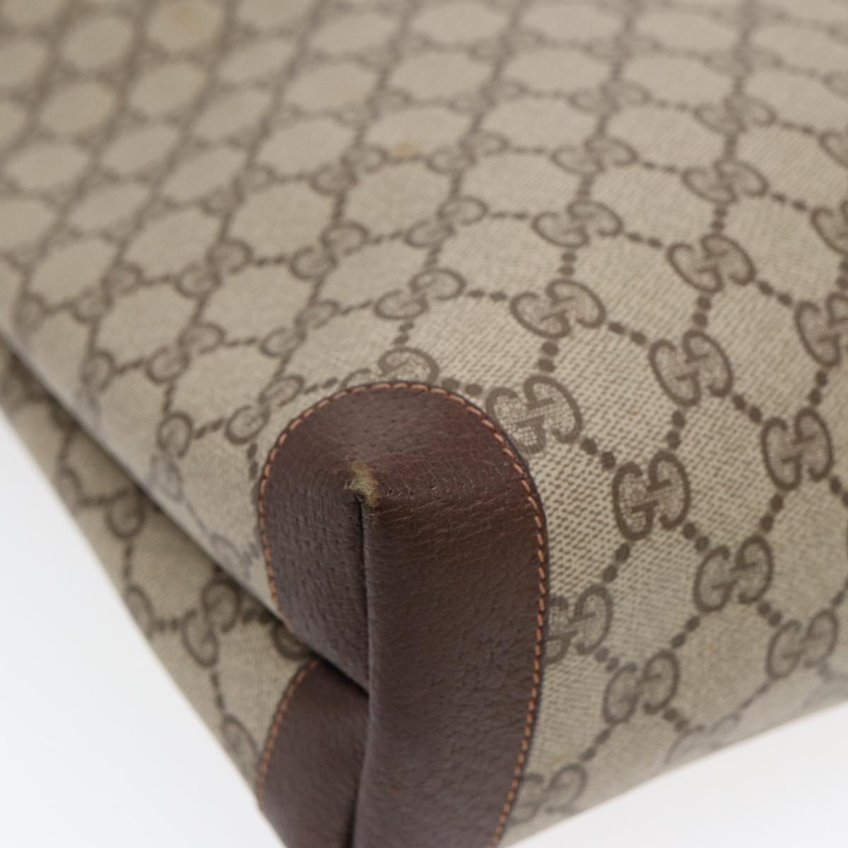 GUCCI GG Supreme Tote Bag PVC Leather Beige Gold 89 02 905 ep5665