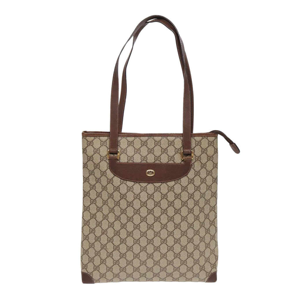GUCCI GG Supreme Tote Bag PVC Leather Beige Gold 89 02 905 ep5665