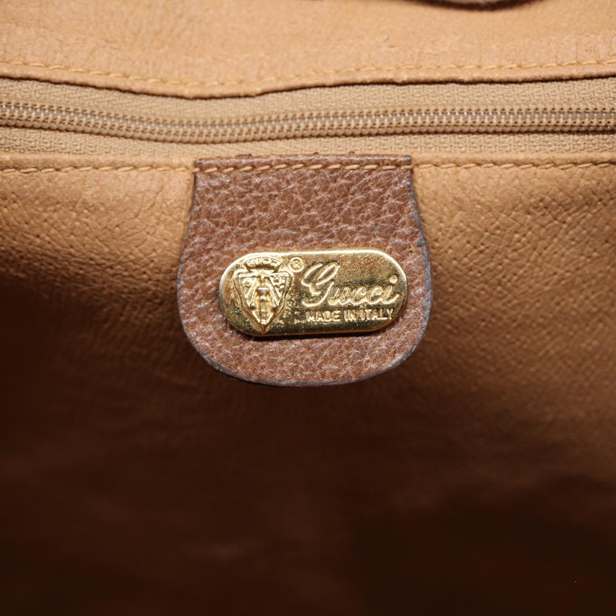 GUCCI GG Supreme Tote Bag PVC Leather Beige Gold 002 115 0135 ep5666
