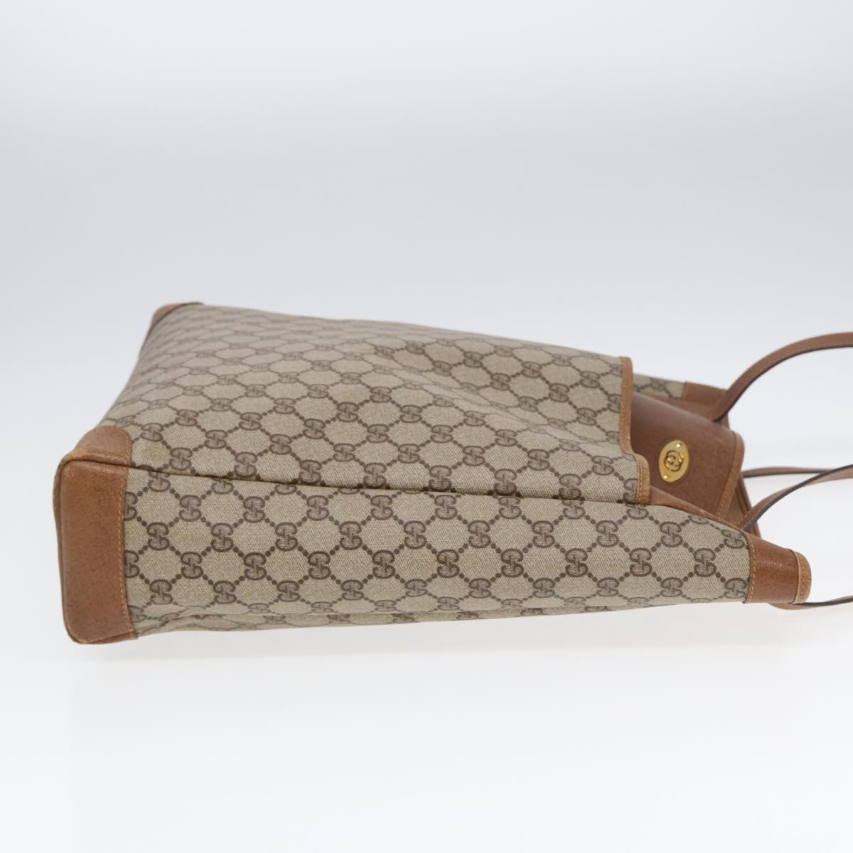 GUCCI GG Supreme Tote Bag PVC Leather Beige Gold 002 115 0135 ep5666
