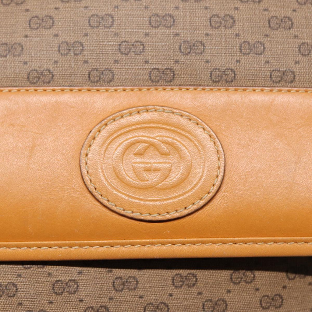 GUCCI Micro GG Supreme Shoulder Bag PVC Beige Gold 001 116 0925 ep5667