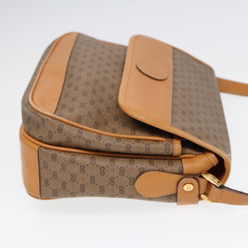 GUCCI Micro GG Supreme Shoulder Bag PVC Beige Gold 001 116 0925 ep5667