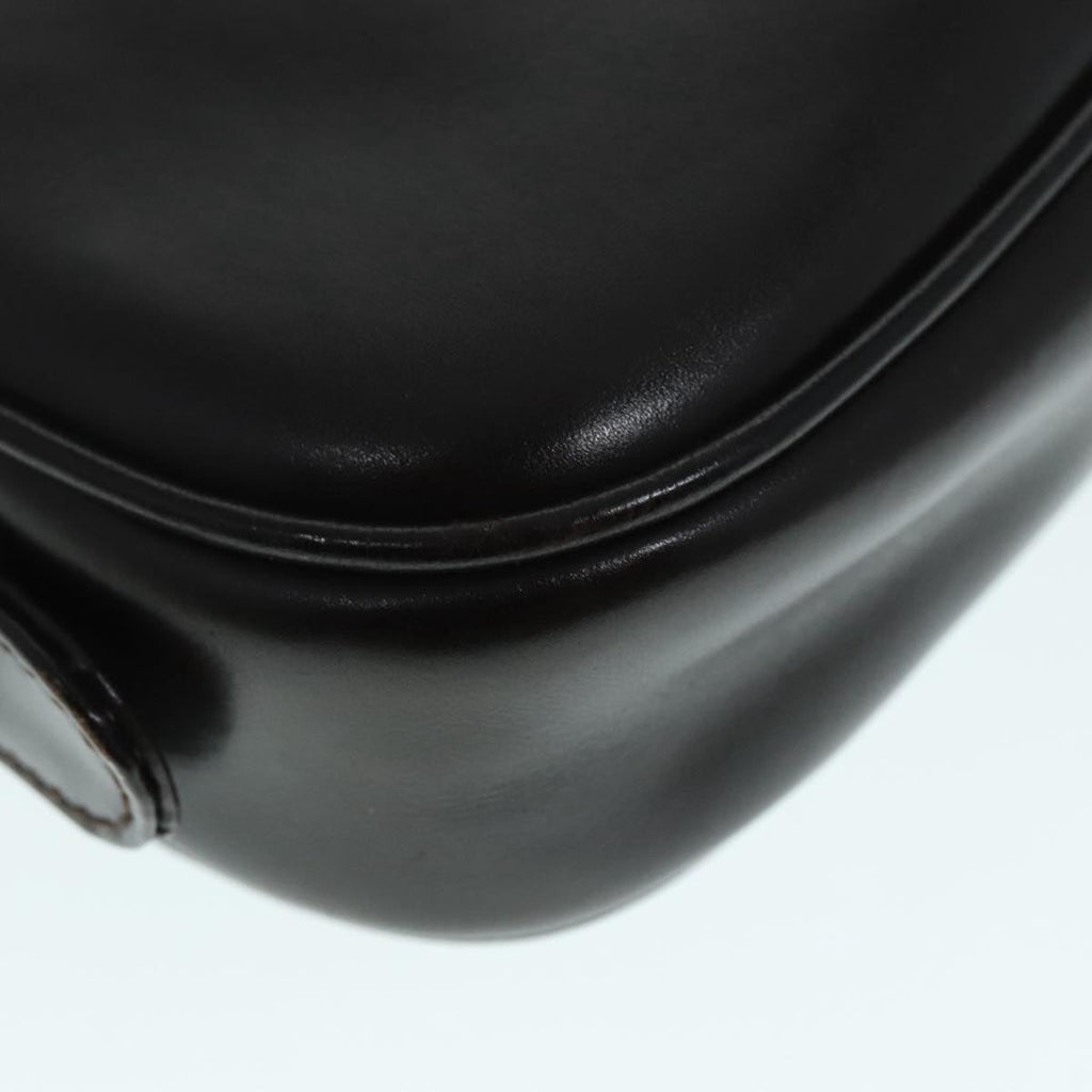 GUCCI Shoulder Bag Leather Brown Silver ep5673
