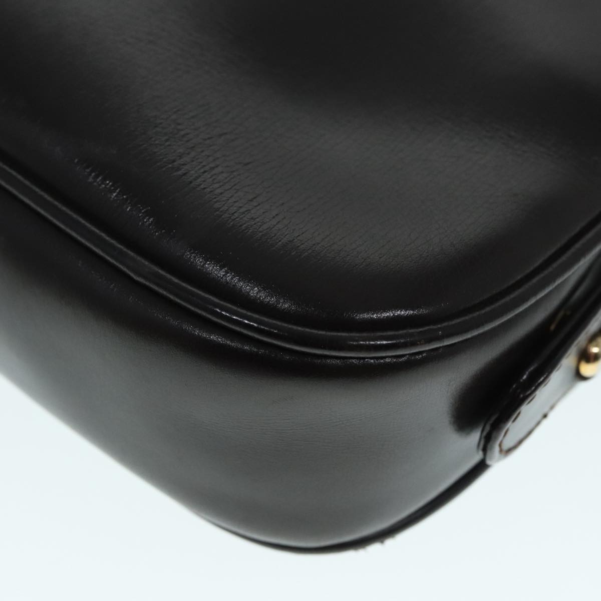 GUCCI Shoulder Bag Leather Brown Silver ep5673