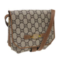 GUCCI GG Plus Supreme Shoulder Bag PVC Beige Gold ep5678