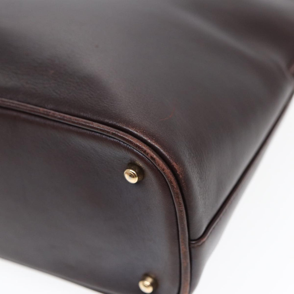 GUCCI Bamboo Hand Bag Leather Brown Gold 000 0289 ep5679