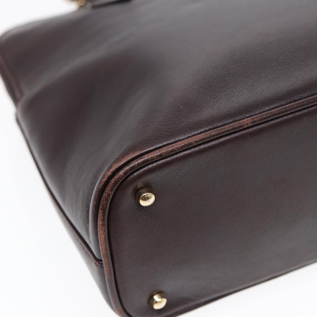 GUCCI Bamboo Hand Bag Leather Brown Gold 000 0289 ep5679