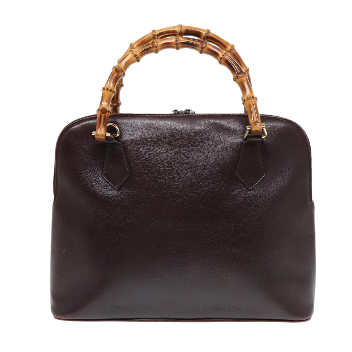 GUCCI Bamboo Hand Bag Leather Brown Gold 000 0289 ep5679