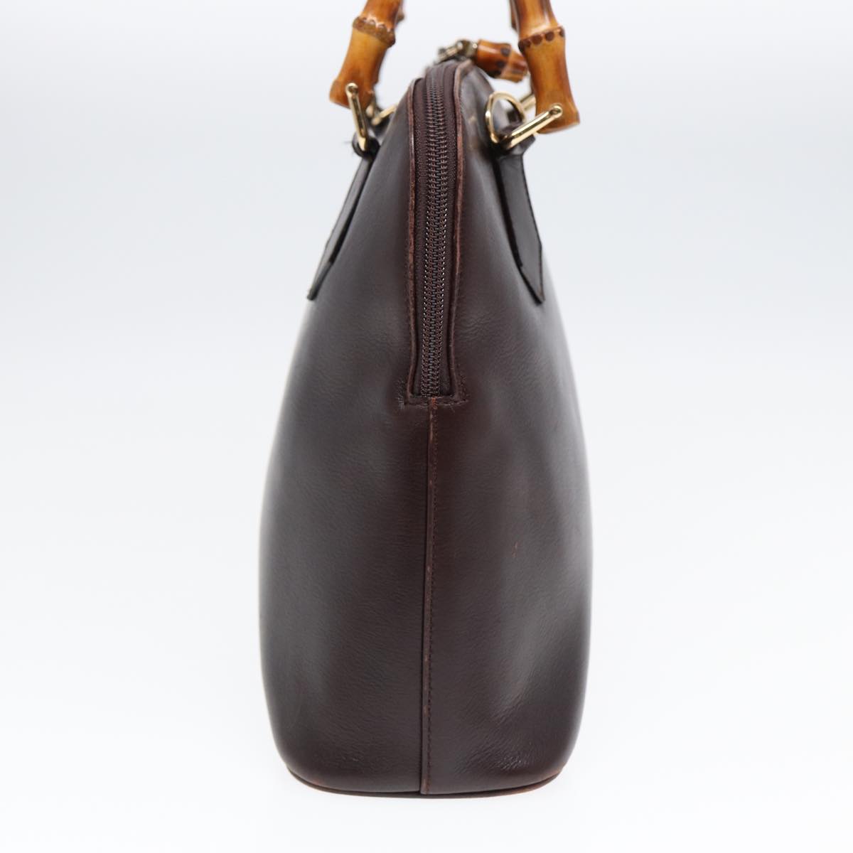 GUCCI Bamboo Hand Bag Leather Brown Gold 000 0289 ep5679