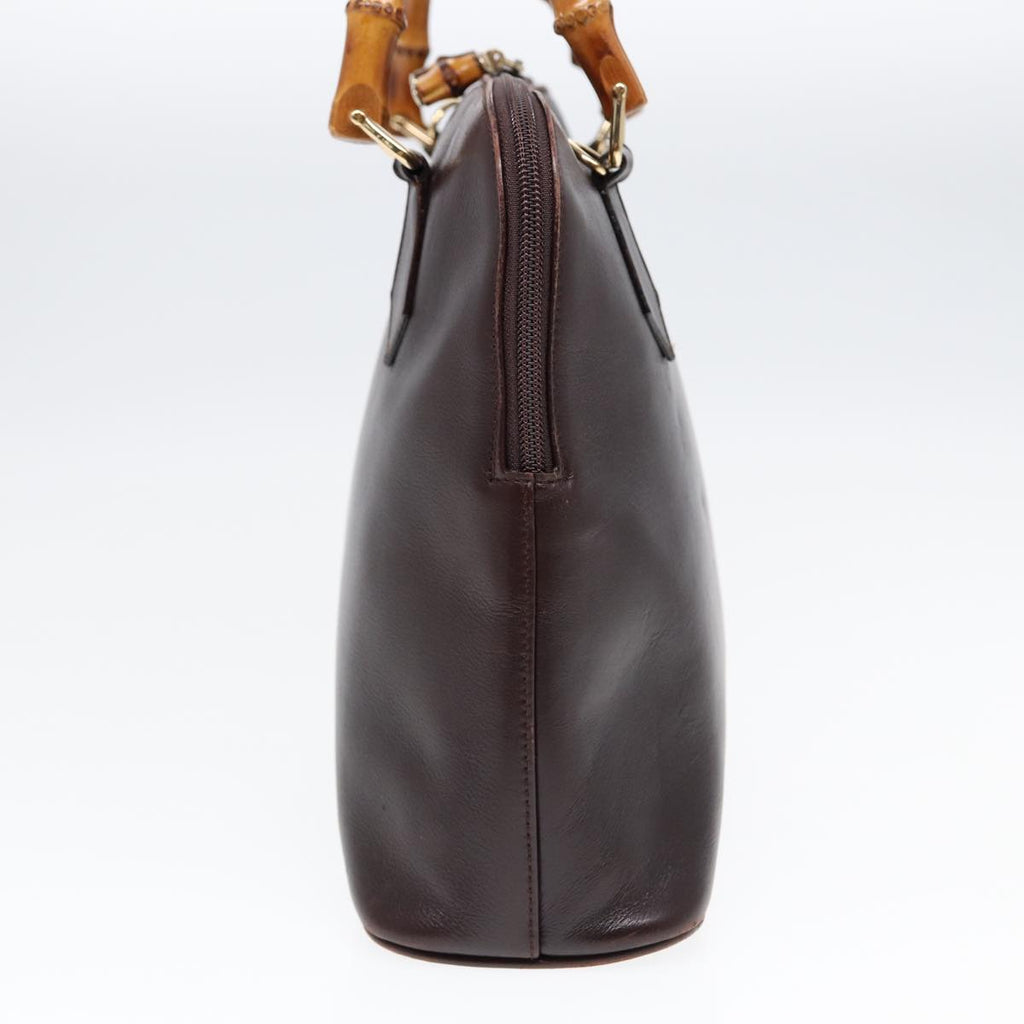GUCCI Bamboo Hand Bag Leather Brown Gold 000 0289 ep5679