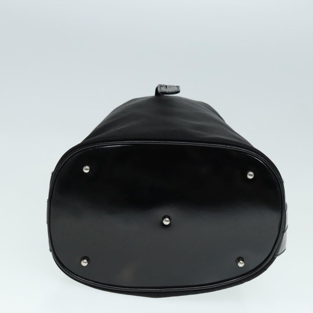 GUCCI Bamboo Hand Bag Nylon 2way Black Silver 001 3754 1657 ep5681